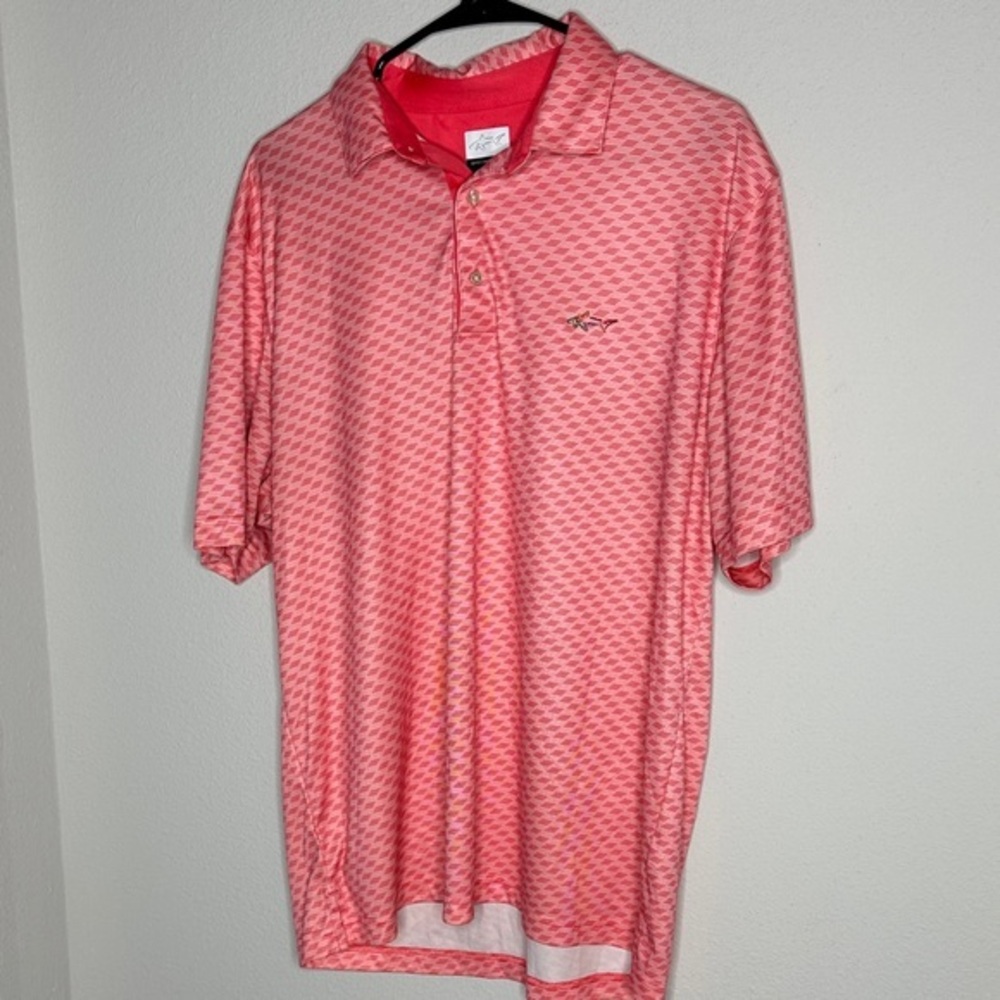 Greg Norman Collection Pink Patterned Polo Shirt